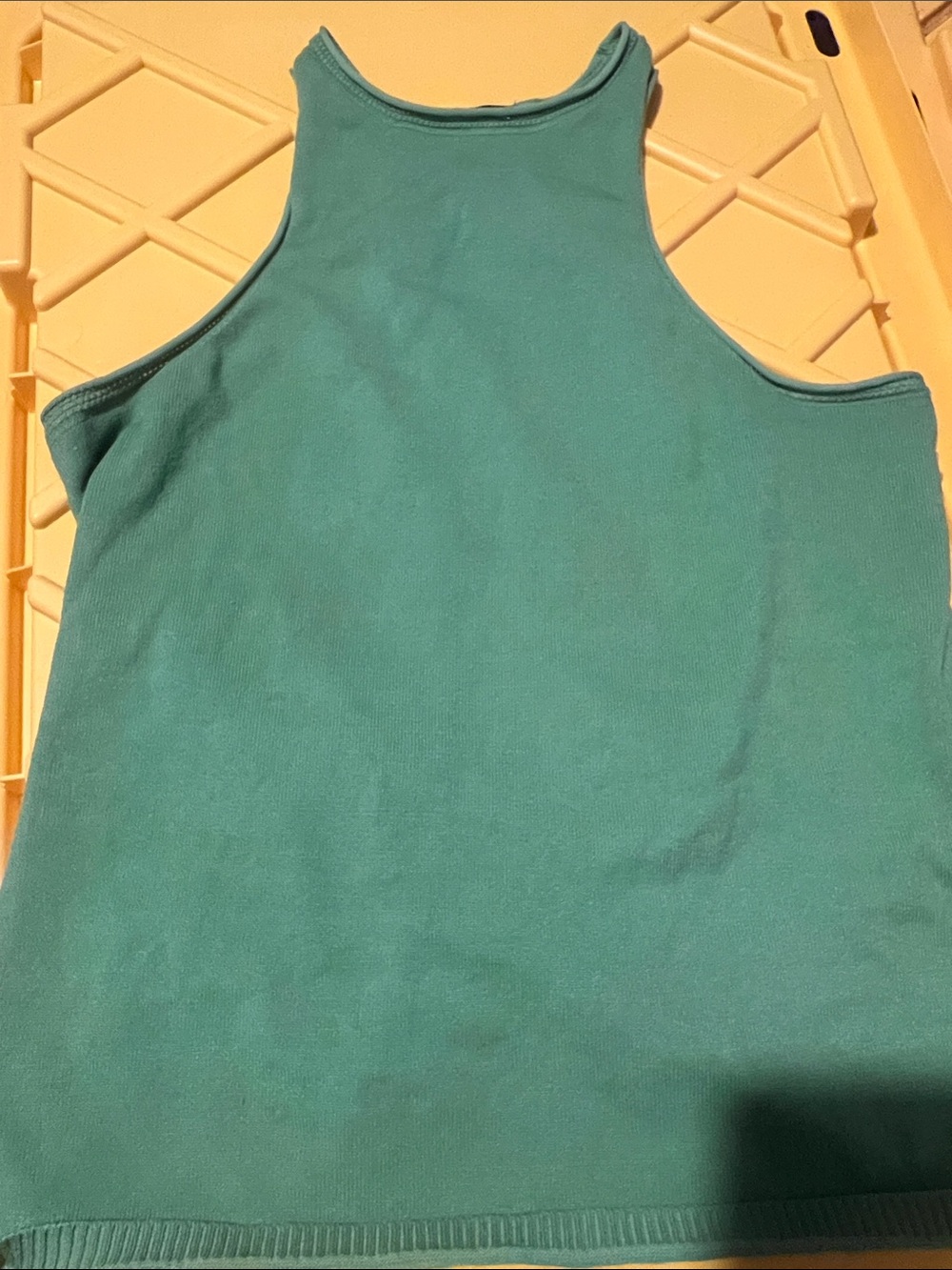 Ladies High-Neck Tank Top in Lime